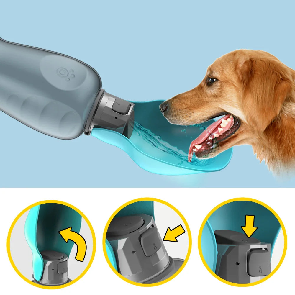 Bouteille d'eau portable pour animaux de compagnie - 800 ml