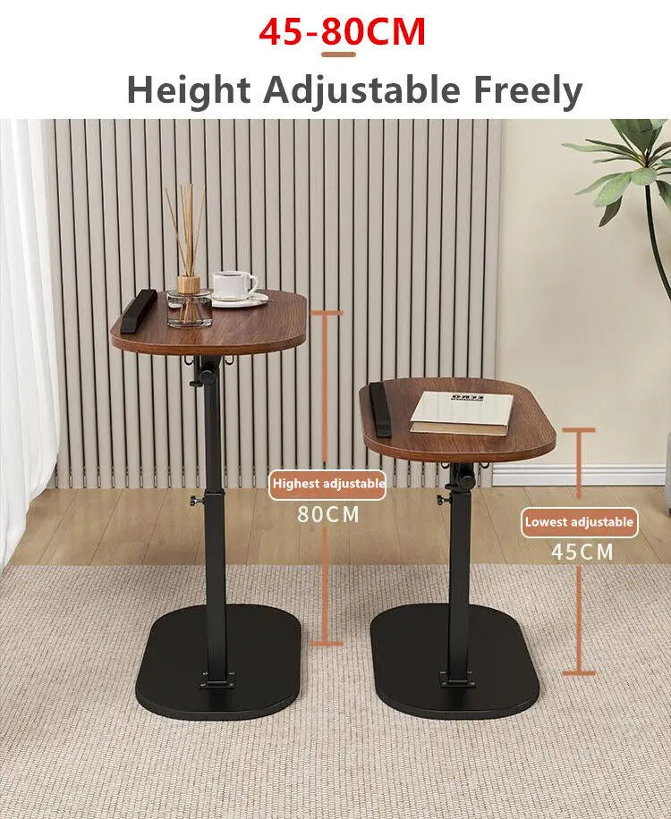 Adjustable C-Shaped Flip Sofa Side Table - Laptop Table
