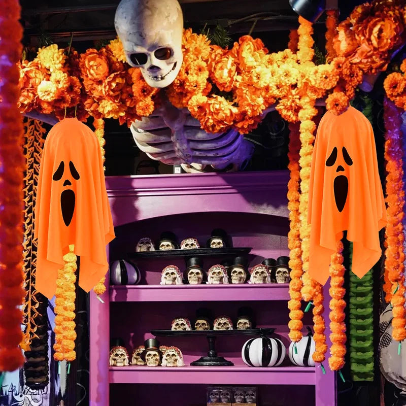 Halloween Ghost LED Light - Hanging Horror Prop Decoration