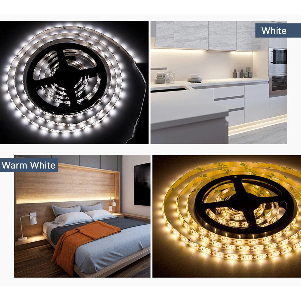 5M USB LED Strip Lights - Aesthetic Room Decor & Ambient Lighting