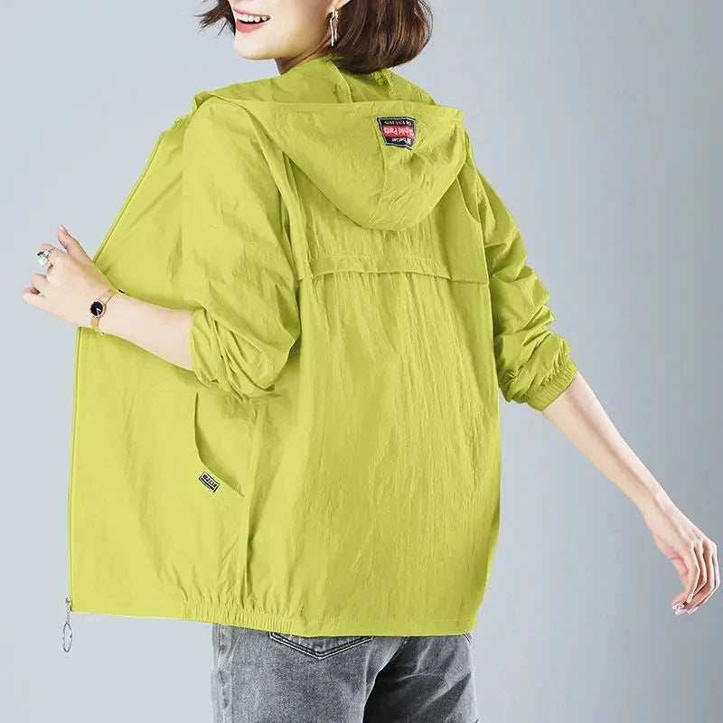 Sun Protection Jacket for Women - Hooded Summer Coat