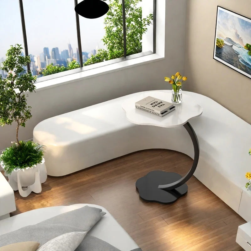 Light Luxury Round Side Table - Modern Metal Coffee Table
