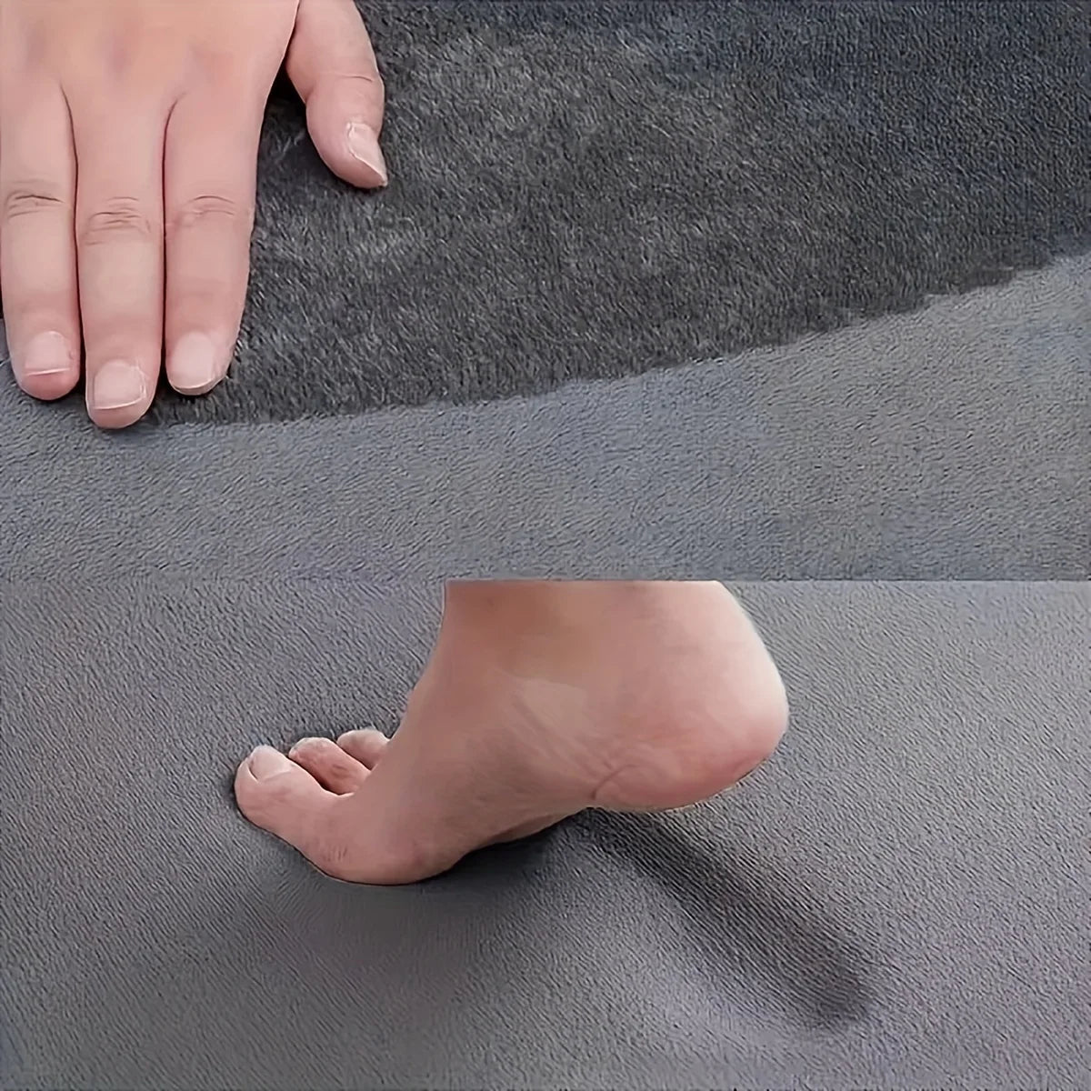 Thickened Corner Floor Mat - Soft Flannel L-Shaped Kitchen Mat
