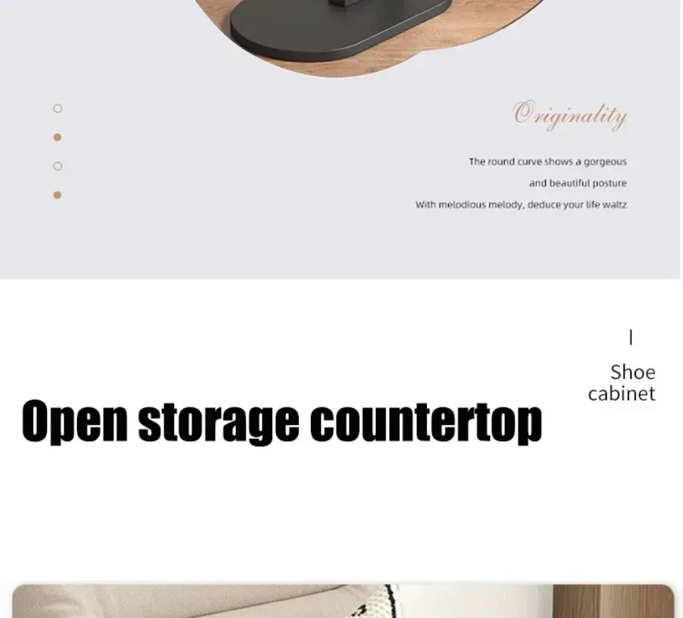C-Shaped Side Table - Portable Modern Coffee Table