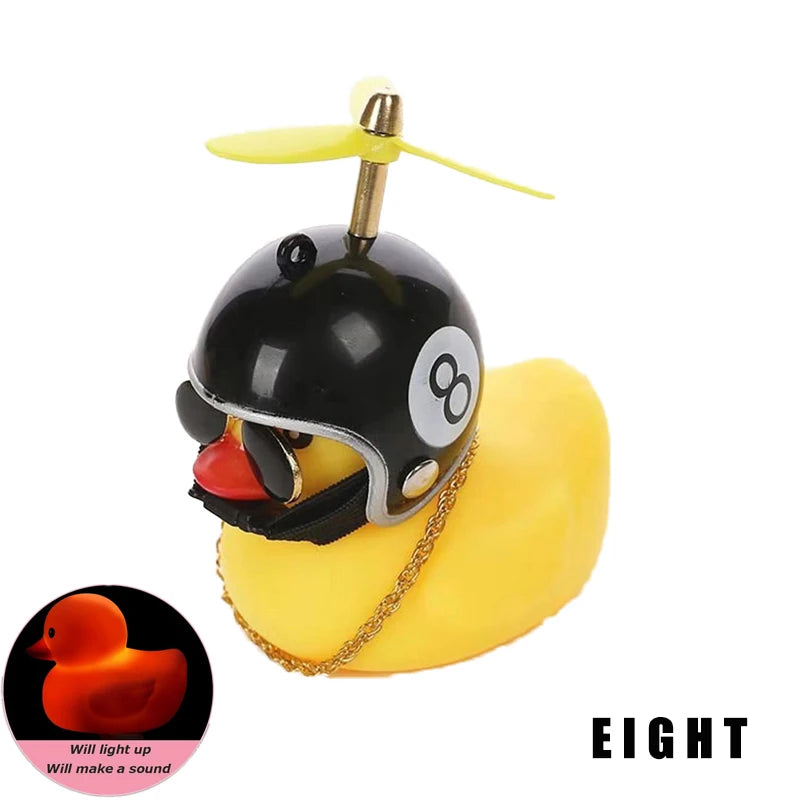 Rubber Yellow Duck Bike Bell with Lights - Kids Cute Horn
