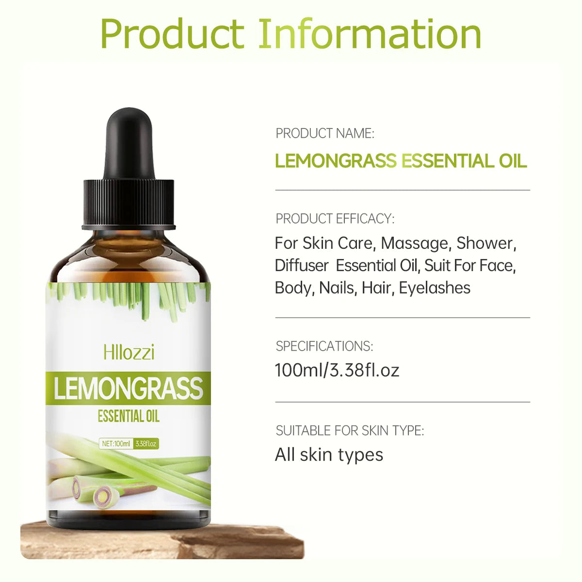 Lemongrass Essential Oil - Hair & Skin Care Massage Treatment
