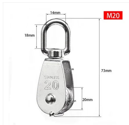 Marine Grade Stainless Steel Pulley - Corrosion Resistant Block - Bascora