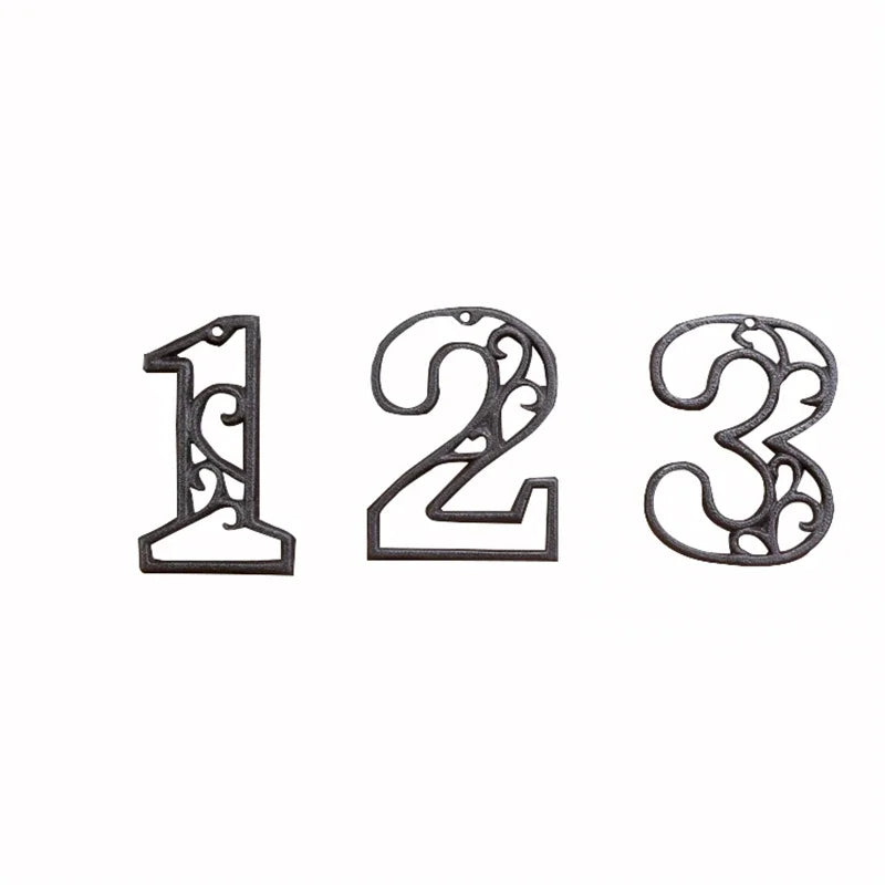 American Style Industrial Cast Iron House Numbers - Customized Address Signs