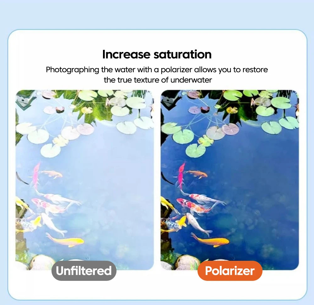 Universal Camera Lens Filter Kit - CPL UV Polarizer for Smartphones