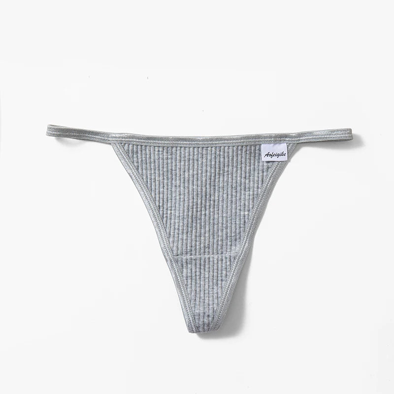 Women's Cotton Sports Thong - Breathable Lingerie