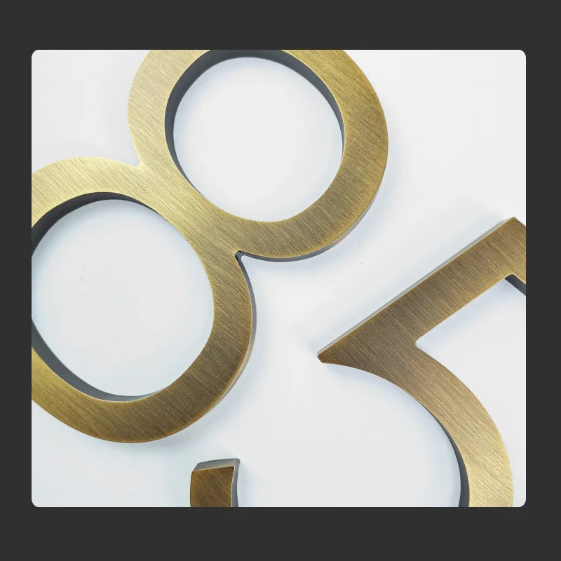 5 Inch Metal Floating House Numbers - Premium Outdoor Address Signs