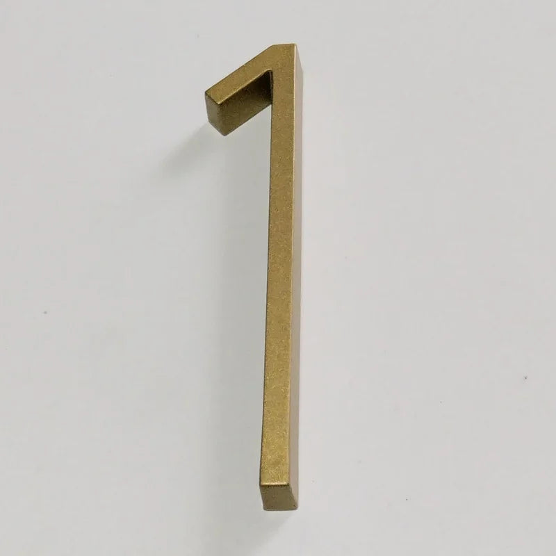 Numéros de maison flottants dorés modernes de 5 pouces - Plaques d'adresse dorées de qualité supérieure