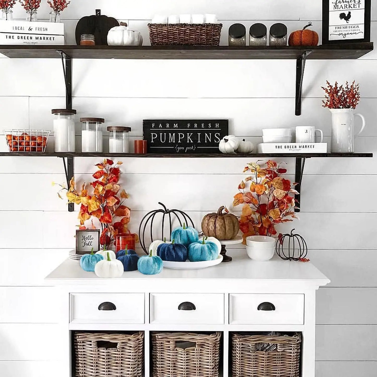 Fake Foam Pumpkin Decorations - Assorted Fall Autumn Decor