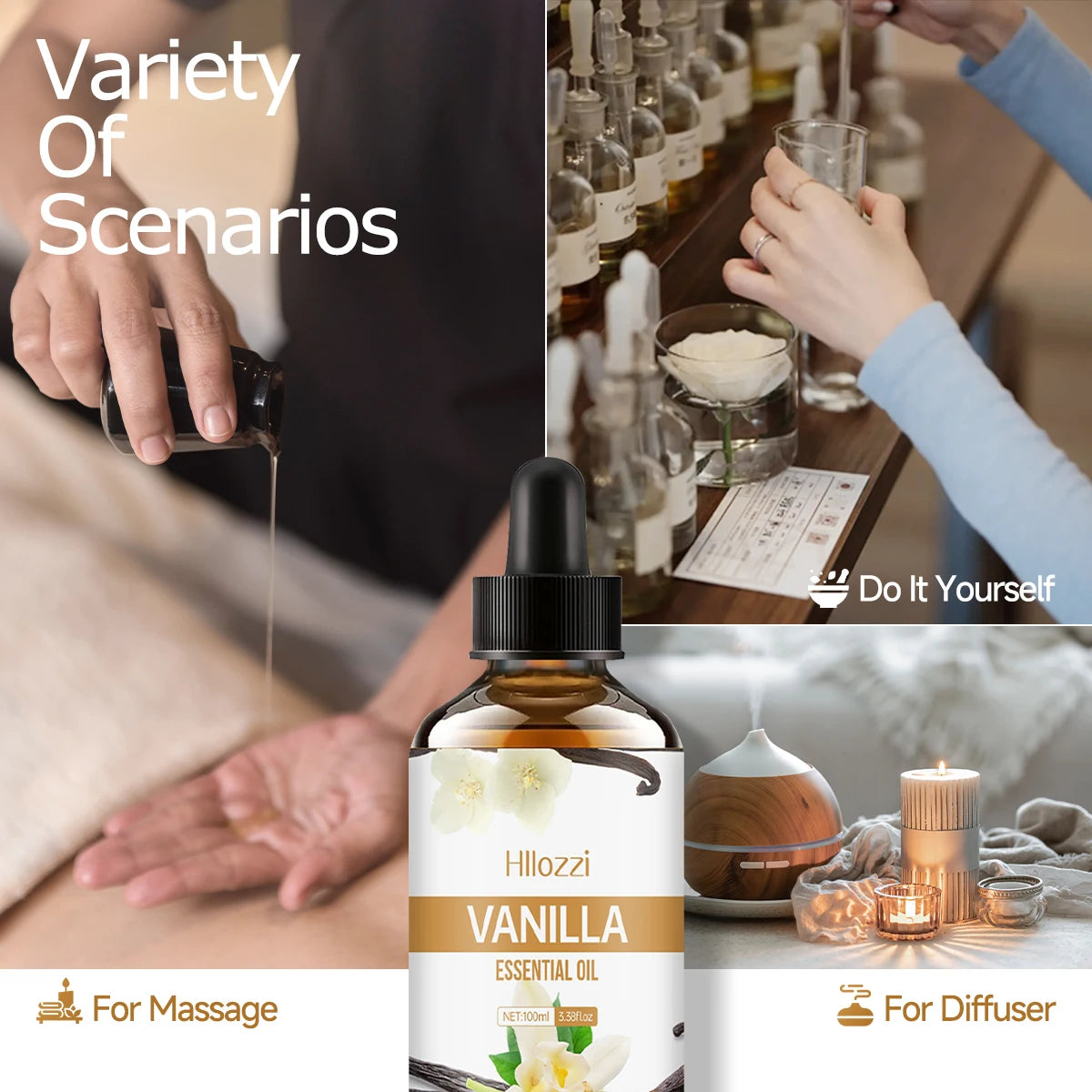 Vanilla Essential Oil - Face Care & Aromatherapy Diffuser Oil