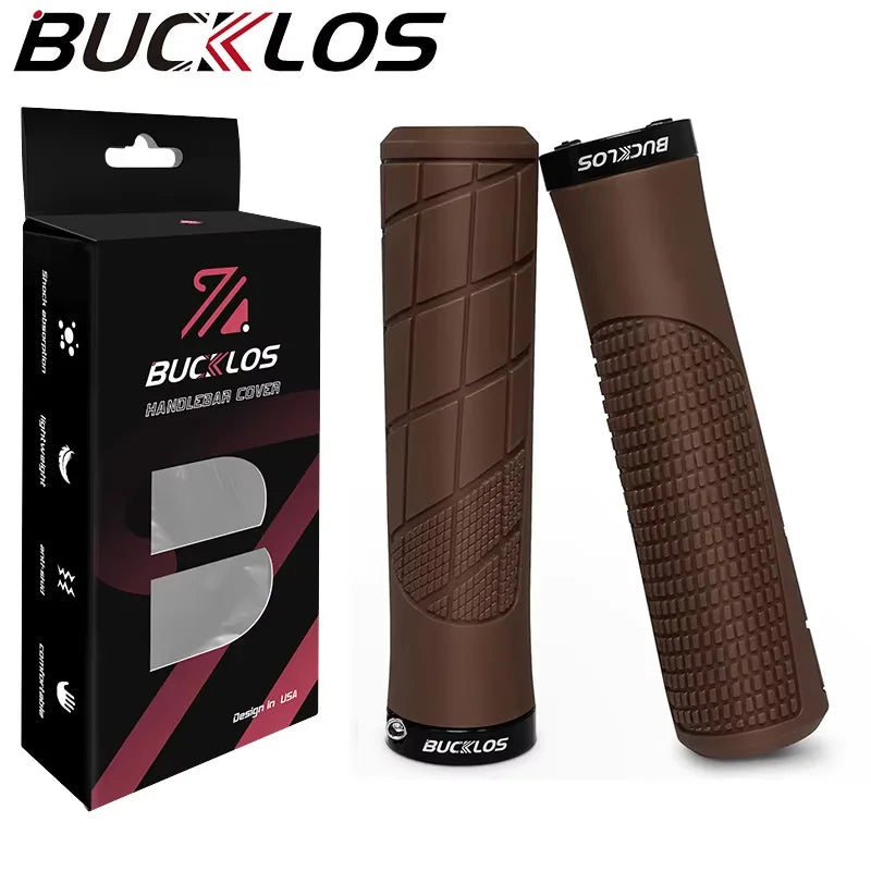 Bicycle Handlebar Grip - Rubber Shock Absorbing Lockable MTB