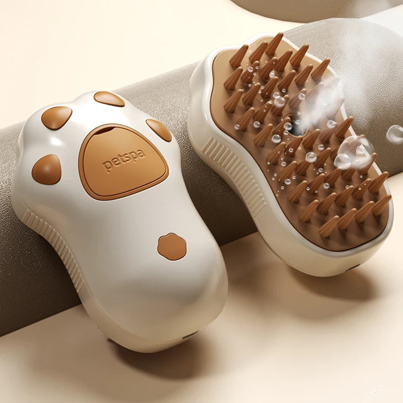 3-in-1 Steam Pet Brush - Electric Spray Grooming Tool for Dogs & Cats