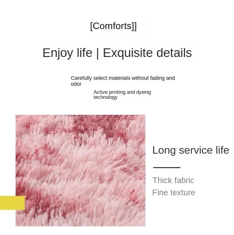 Silk Wool Solid Color Rug - Luxury Non-Slip Washable Mat