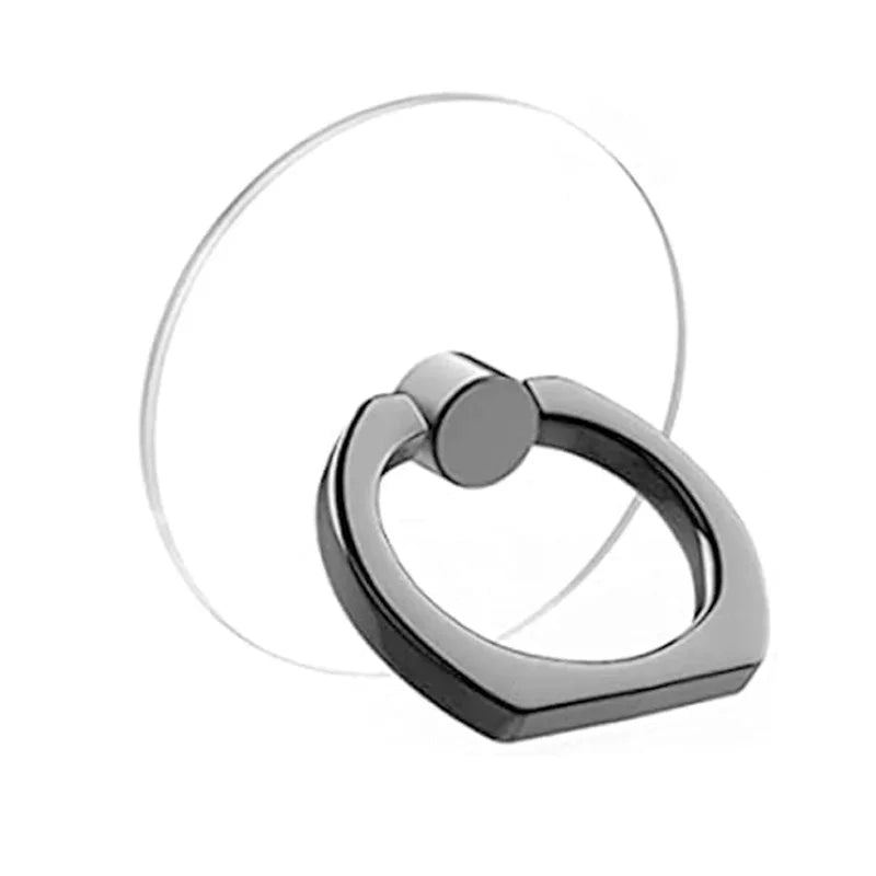 Soporte de anillo para teléfono móvil con rotación de 360 grados, transparente