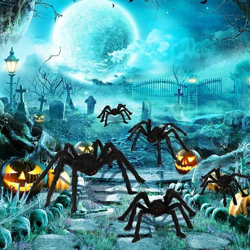 Extra Large Plush Black Spider - Halloween Decoration