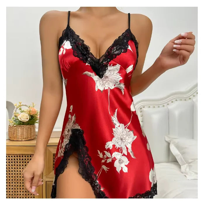 Ice Silk Slip Dress - Summer Breathable Nightgown