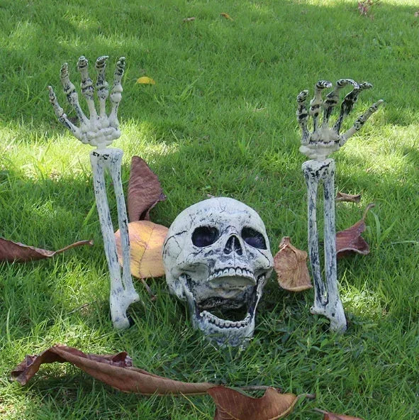 Decoración innovadora de huesos de esqueleto para Halloween: accesorio de calavera aterrador