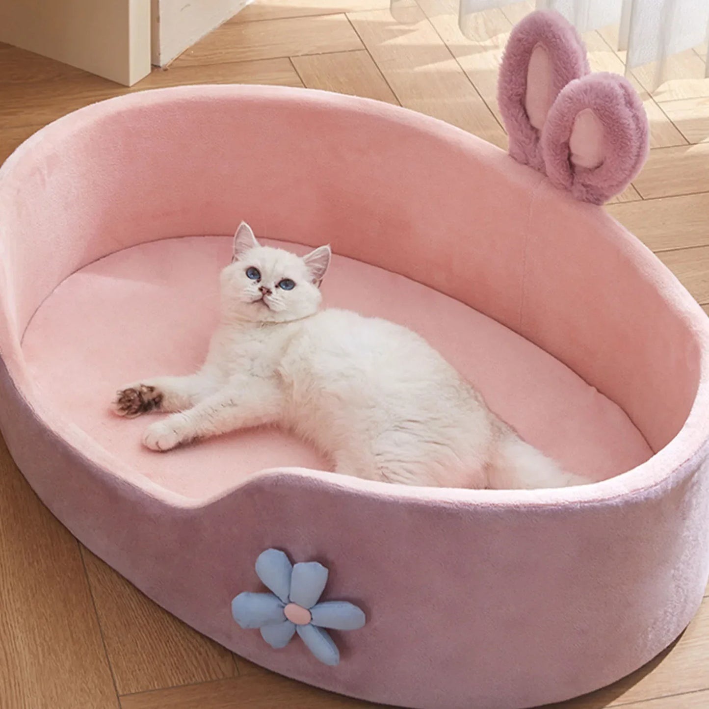 Soft Washable Pet Bed - Removable Cover for Dogs & Cats