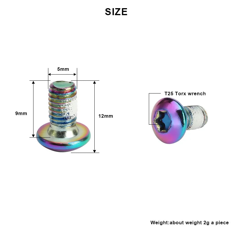 Bicycle Disc Brake Rotor Torx Bolts - Stainless Steel Fixing Screws