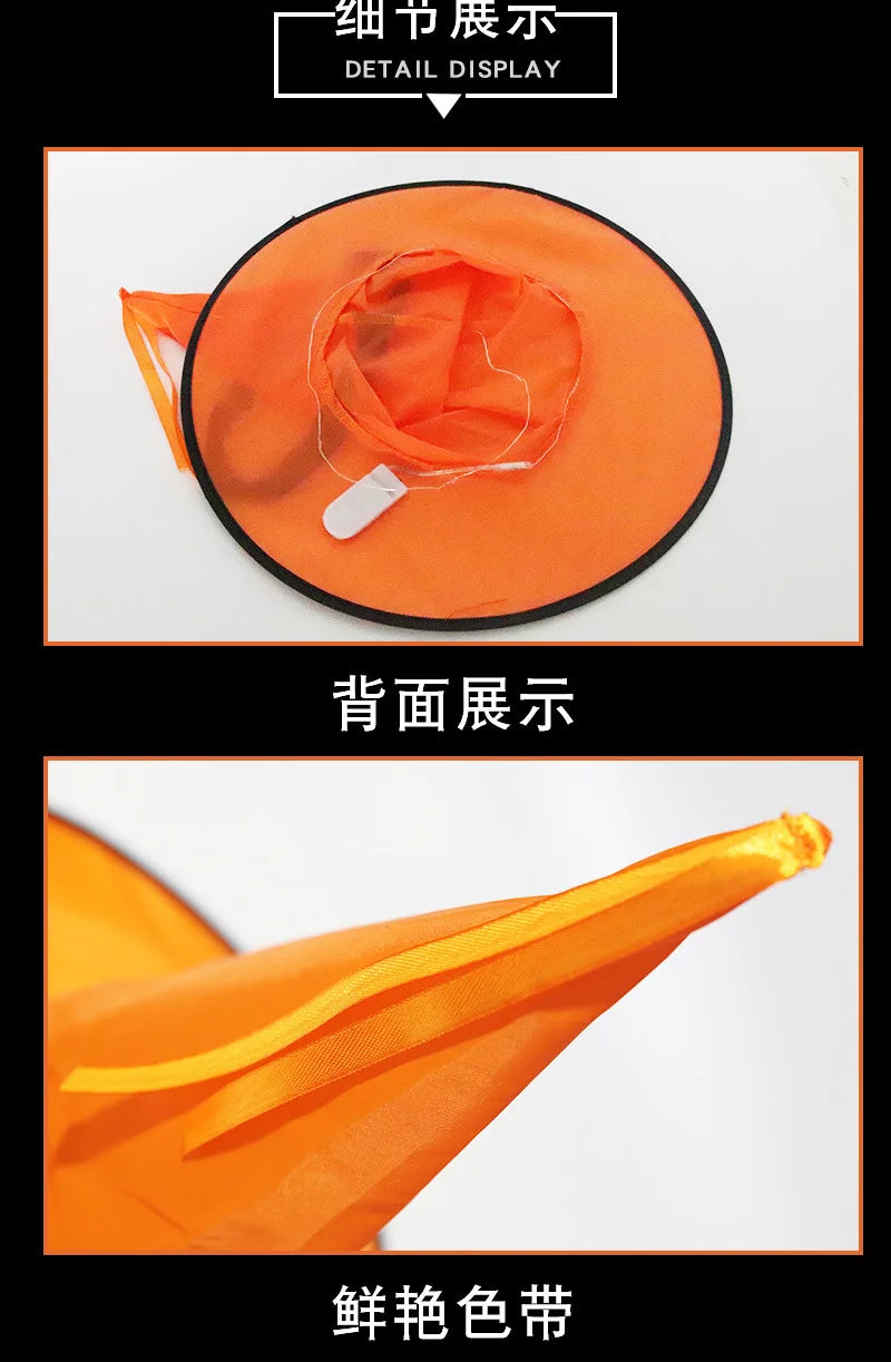 LED Halloween Witch Hat - Flashing Light Starry Sky Decoration
