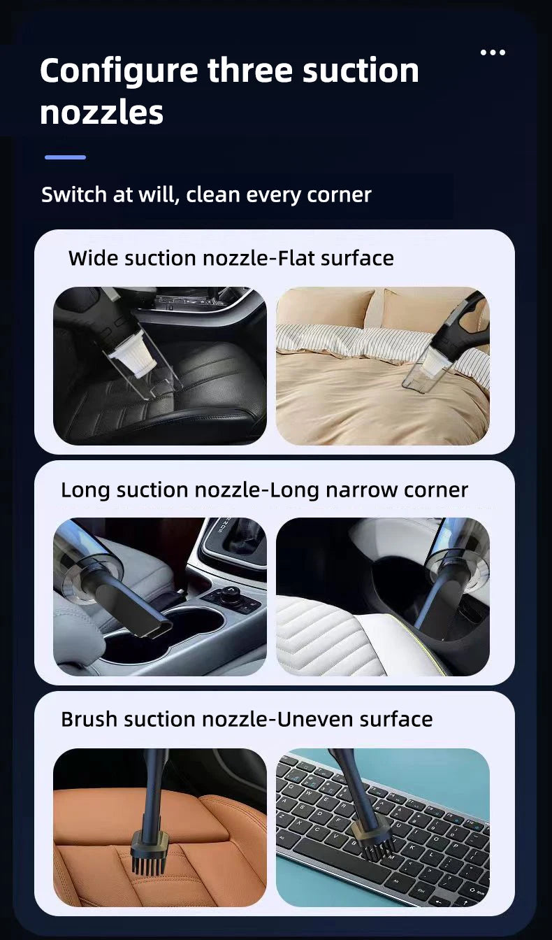 Car Multipurpose Vacuum Cleaner - Rechargeable Handheld