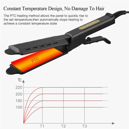 Professional Titanium Hair Straightener - Wide Plate