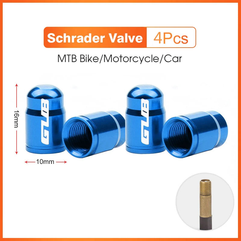 Aluminum CNC Bicycle Tire Valve Cap - Dustproof Schrader Presta