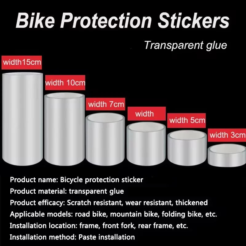Transparent Bicycle Stickers Tape - Bike Frame Protector Film