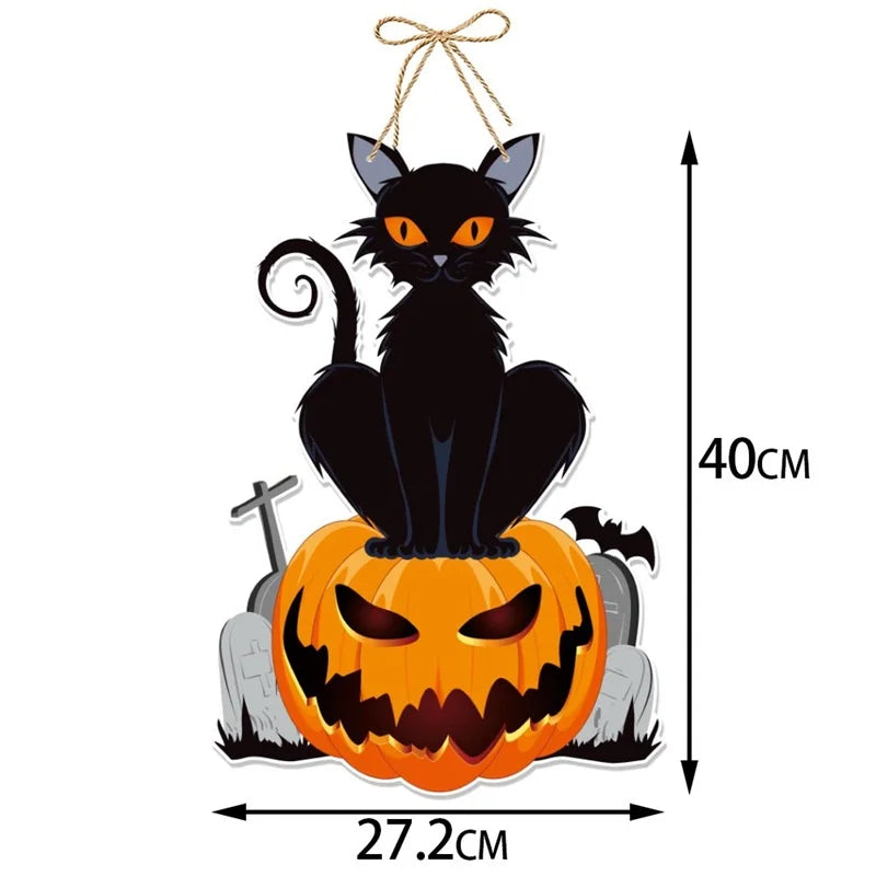 Halloween Hanging Ghost Mask Door Curtain - Haunted House Decor