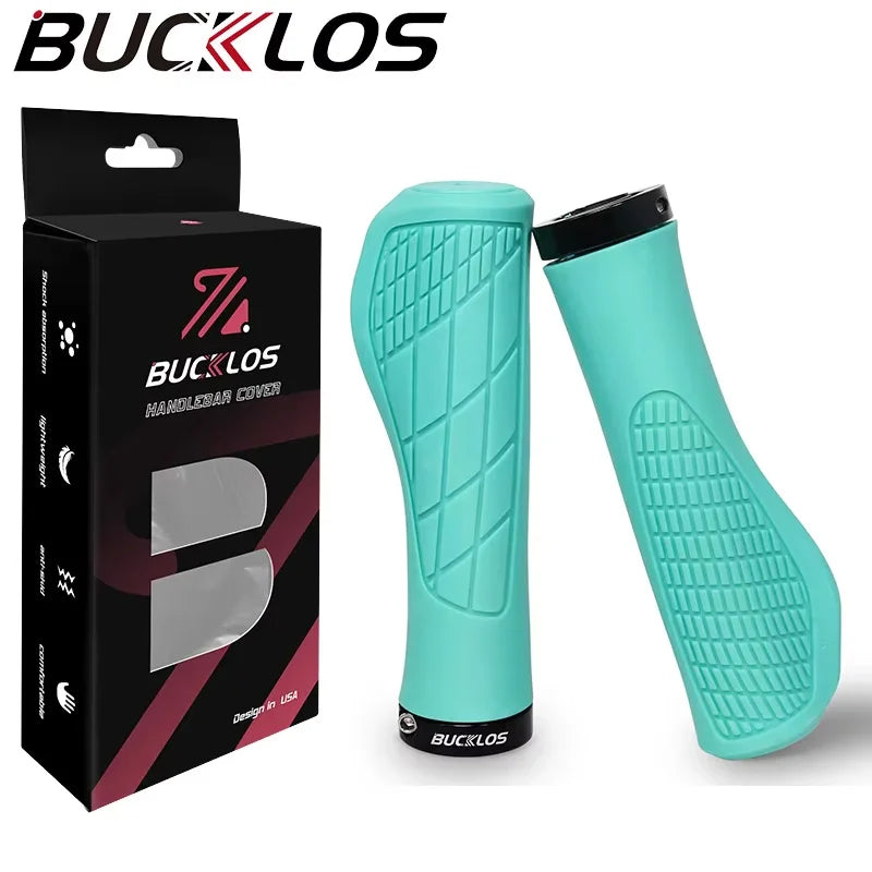 Bicycle Handlebar Grip - Rubber Shock Absorbing Lockable MTB