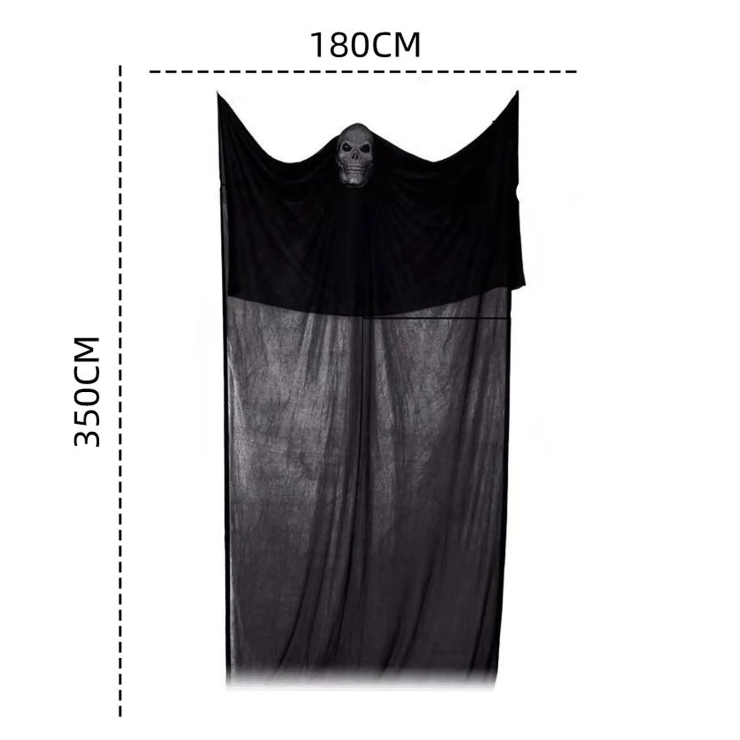 Halloween Hanging Ghost Mask Door Curtain - Haunted House Decor