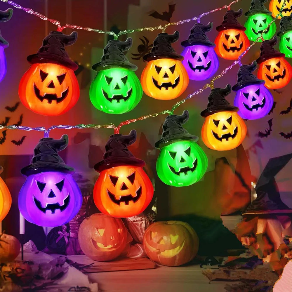 Pumpkin String Lights - RGB LED Indoor Outdoor Decoration