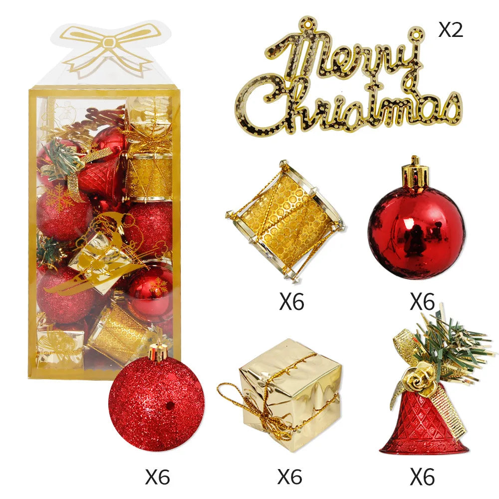 Christmas Ball Ornaments - Multicolor Electroplating Pendant Set