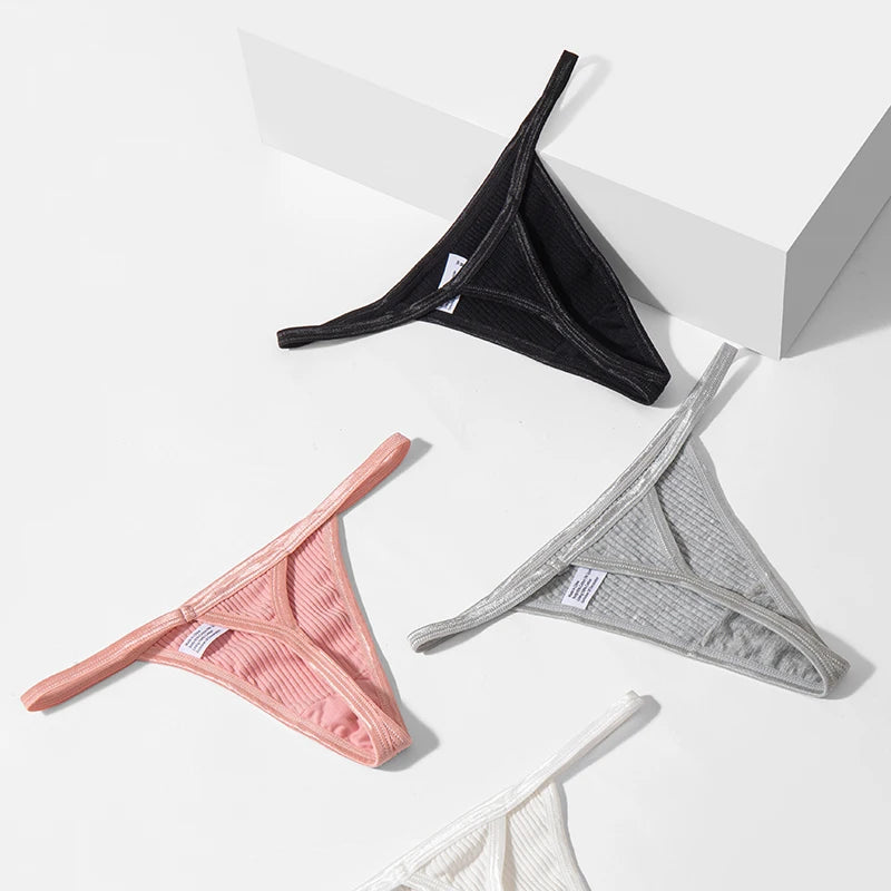 Women's Cotton Sports Thong - Breathable Lingerie