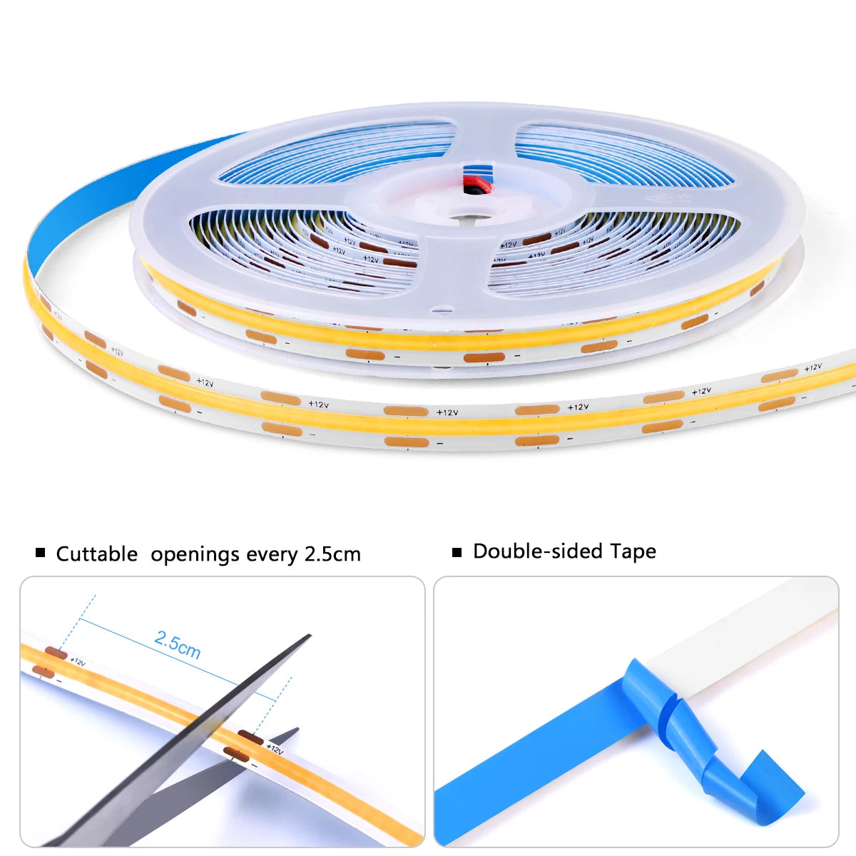 Under Cabinet COB LED Strip - Dimmable Touch Sensor Light
