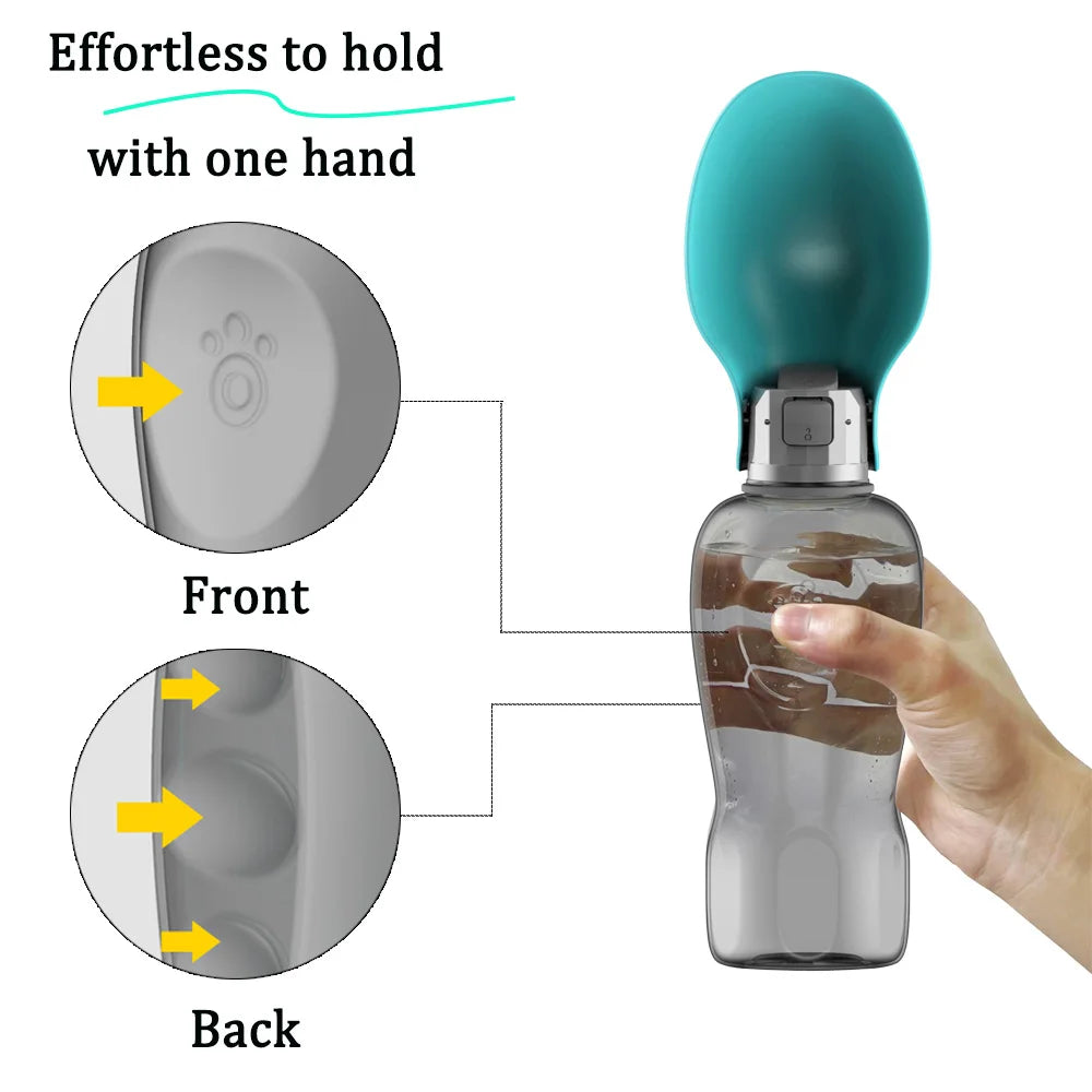 Bouteille d'eau portable pour animaux de compagnie - 800 ml