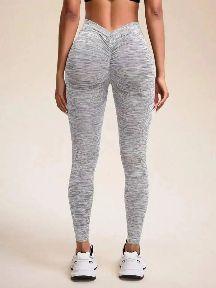 Women's V-Waist Butt Lifting Yoga Leggings - High Elastic Gym Wear
