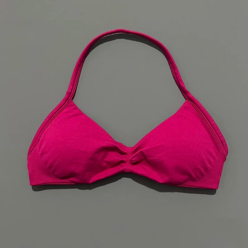 Impact Strappy Sports Bra - High Support Halter Workout Top