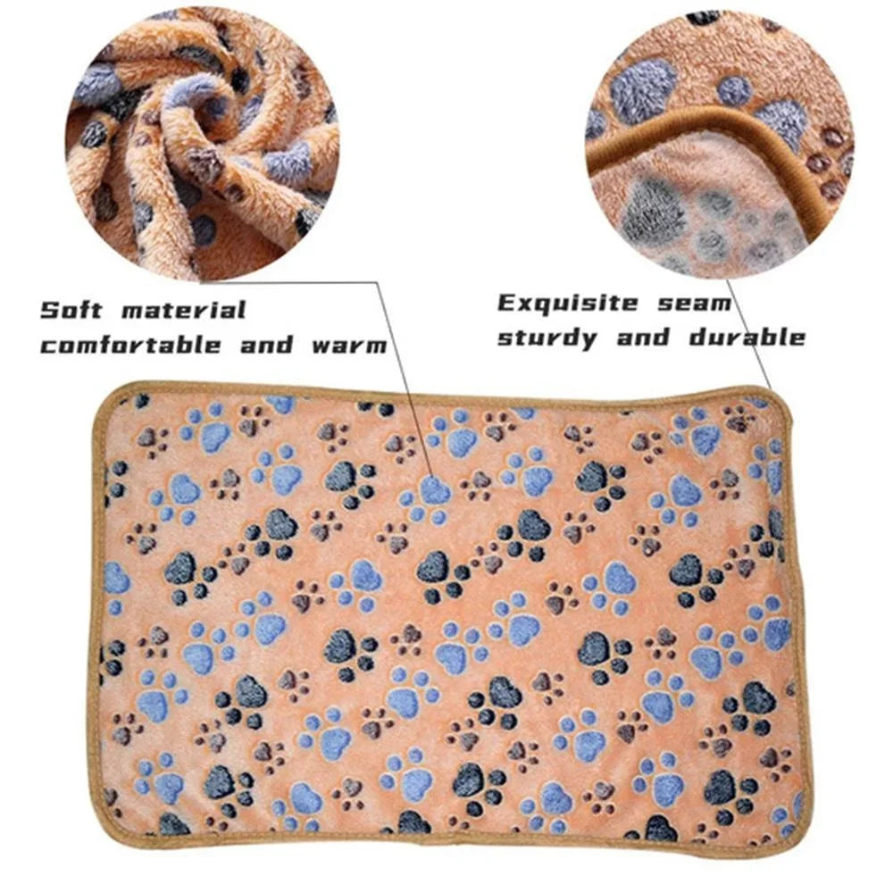 Soft Fluffy Pet Blanket - Coral Fleece Mat for Cats & Dogs