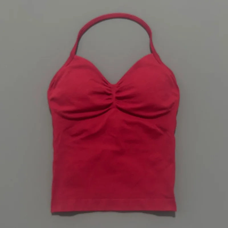 Impact Longline Strappy Sports Bra - Open Back Yoga Tank Top