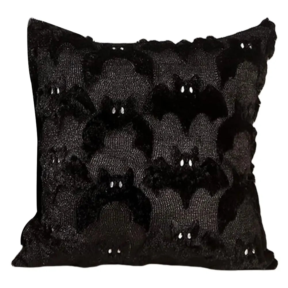 Halloween Ghost Pumpkin Pillowcase - Plush Faux Fur Pillow Cover