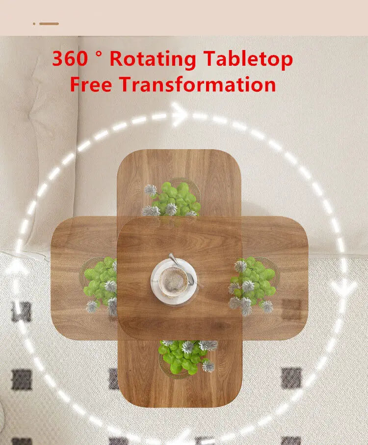 Adjustable C-Shaped Flip Sofa Side Table - Laptop Table