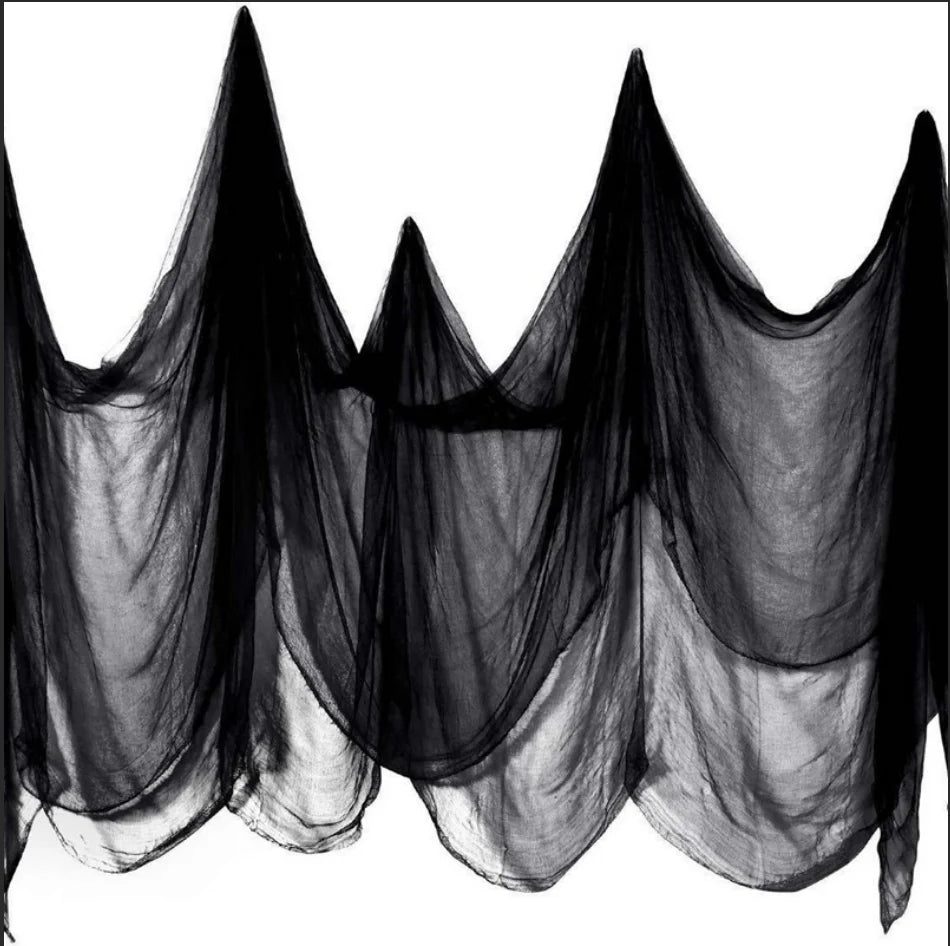 Halloween Hanging Ghost Mask Door Curtain - Haunted House Decor