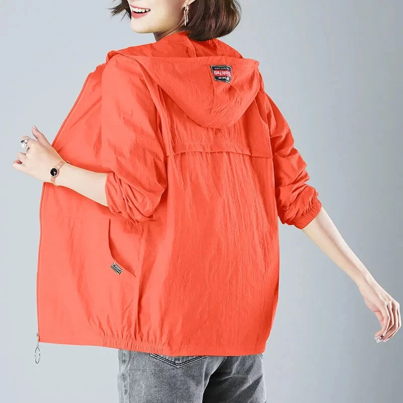 Sun Protection Jacket for Women - Hooded Summer Coat