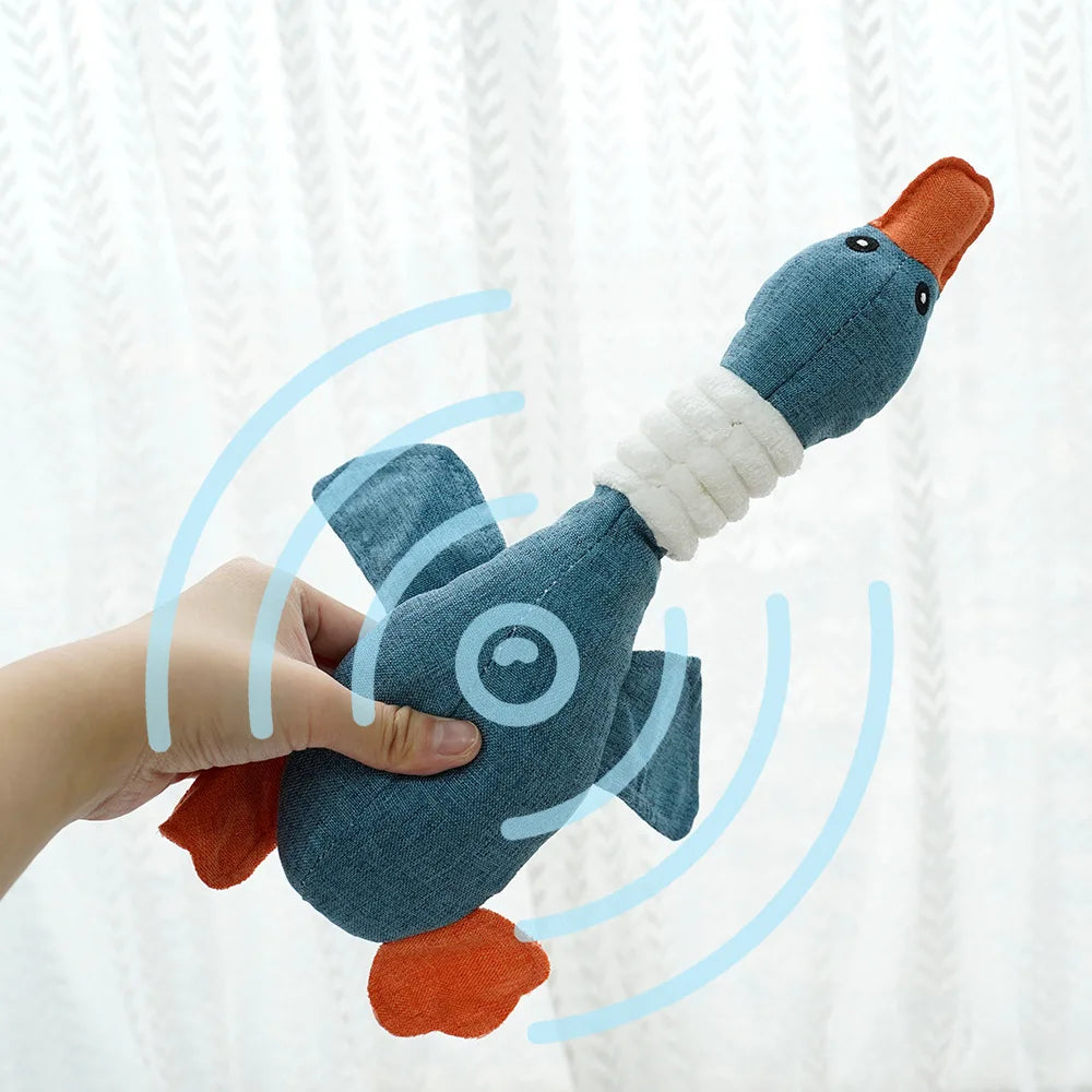 Juguete con sonido de ganso para mascotas - Juguete resistente a mordeduras para perros y gatos