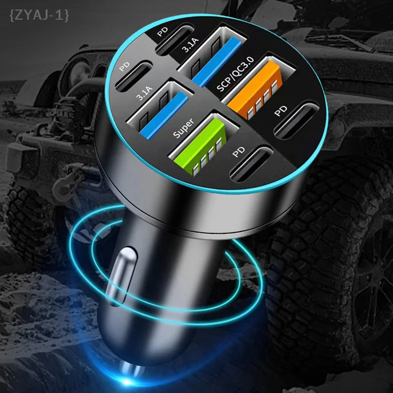 8-port Car Charger for Mobile Phones